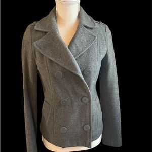EUC wool short pea coat sz 6